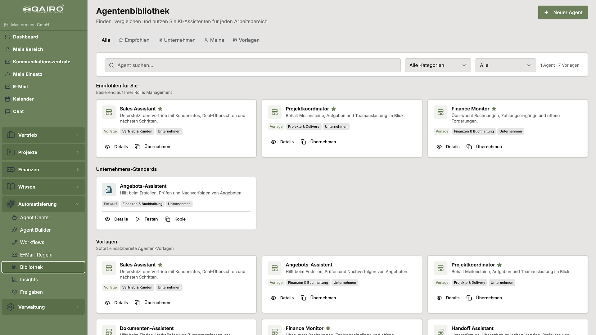 QAIRO Agentenbibliothek