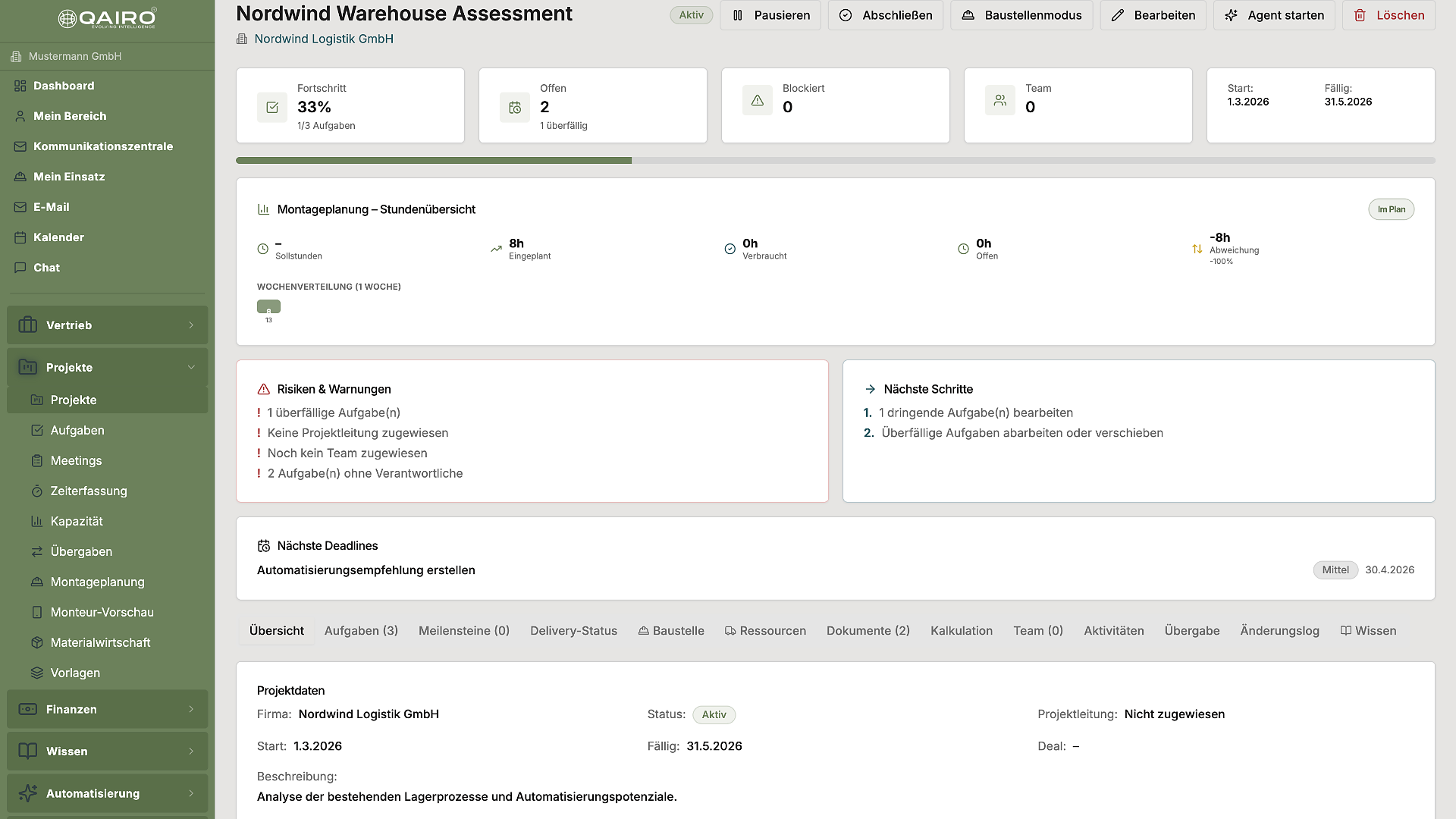 QAIRO Projektmanagement